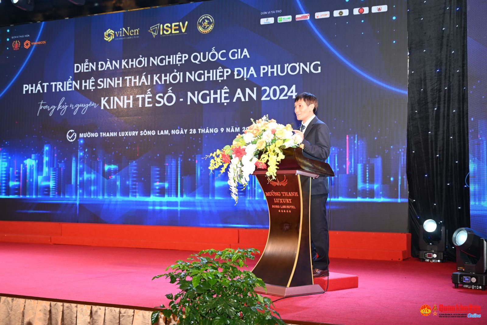 Tiến sĩ Đinh Việt Hòa, Chủ tịch hiệp hội Khởi nghiệp Quốc gia phat biểu tại diễn đàn
